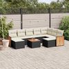 vidaXL Salon de jardin 10 pcs avec coussins noir r&eacute;sine tress&eacute;e