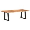 vidaXL Table basse avec bord naturel 115x60x40 cm Bois d'acacia massif