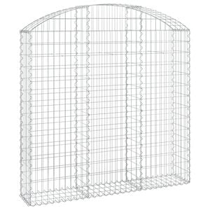 vidaXL Panier de gabions arqu&eacute; 150x30x140/160 cm Fer galvanis&eacute;