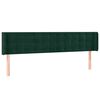 vidaXL T&ecirc;te de lit avec oreilles Vert fonc&eacute; 183x16x78/88 cm Velours