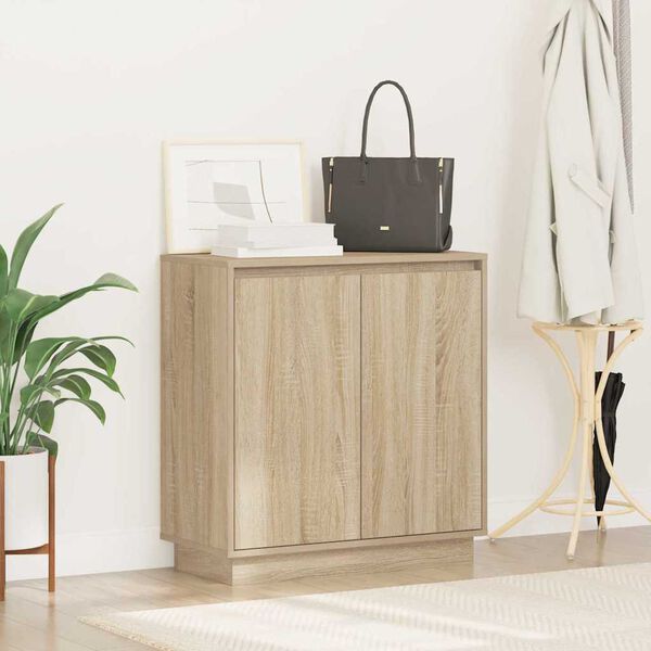 vidaXL Buffet LED Chêne Sonoma 71 x 34,5 x 75 cm Bois d'ingénierie