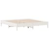 vidaXL Cadre de lit sans matelas blanc 200x200 cm bois massif de pin