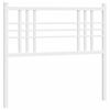 vidaXL T&ecirc;te de lit de remplacement m&eacute;tal blanc 100 cm