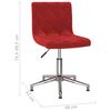 vidaXL Chaises &agrave; manger pivotantes lot de 4 rouge bordeaux velours