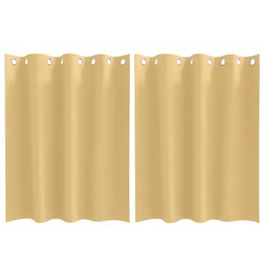 vidaXL Rideaux occultants avec anneaux 2 pc Beige 140 x 140 cm