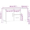 vidaXL Buffet ch&ecirc;ne fum&eacute; 100x36x60 cm bois d'ing&eacute;nierie