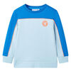 Sweatshirt pour enfants bleu vif et bleu clair 140