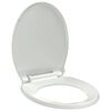 vidaXL Abattant WC &agrave; fermeture en douceur Blanc Ovale