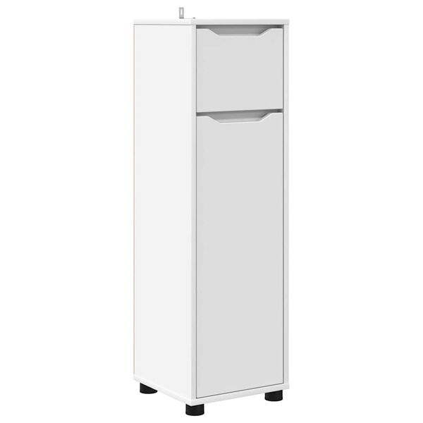 vidaXL Cabinet de salle de bain avec tiroir Blanc 30,5 x 30 x 101 cm
