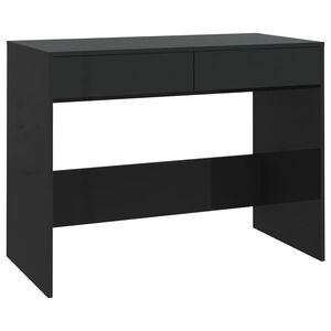 vidaXL Bureau Noir 101x50x76,5 cm Bois d'ing&eacute;nierie
