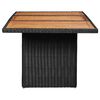 vidaXL Ensemble &agrave; manger de jardin 9 pcs R&eacute;sine tress&eacute;e Noir