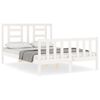 vidaXL Cadre de lit sans matelas blanc 140x200 cm bois de pin massif