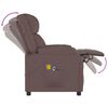 vidaXL Fauteuil de massage Marron Similicuir