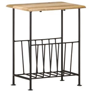 vidaXL Porte-revues 40x30x50 cm Bois de manguier solide et acier