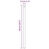 vidaXL Poteau de cl&ocirc;ture. 2 pcs Gris 100 cm Acier peint par poudre