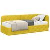 vidaXL Cadre de lit d'angle avec matelas Jaune 80 x 200 cm Velours