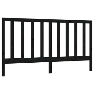 vidaXL T&ecirc;te de lit Noir 186x4x100 cm Bois massif de pin
