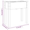 vidaXL Jardini&egrave;re sur roues avec doublure brun 71x37x80 cm bois sapin