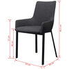 vidaXL Chaises &agrave; manger lot de 2 gris fonc&eacute; tissu