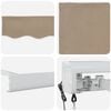 vidaXL Auvent Beige 350 x 250 x 165 cm Polyester et Aluminium