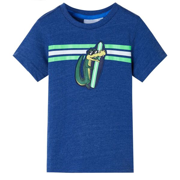 T-shirt pour enfants m&eacute;lange de bleu fonc&eacute; 104