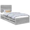 vidaXL Cadre de lit Gris Sonoma 90 x 200 cm Bois Ing&eacute;nierie