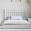 vidaXL T&ecirc;te de lit de remplacement m&eacute;tal blanc 100 cm