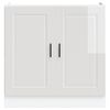 vidaXL Meuble bas pour &eacute;vier Porto blanc brillant 80x46x81,5 cm