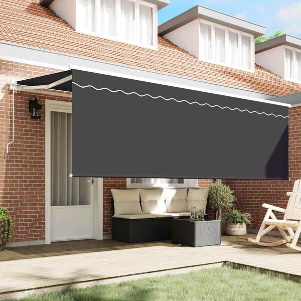 vidaXL Store avec Store Anthracite 350 x 200 x 120 cm Tissu et M&eacute;tal