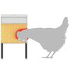 vidaXL Mangeoire pour poules 2 pcs Argent 41,5 x 20,5 x 33 cm