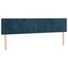 vidaXL Sommier &agrave; lattes de lit et matelas Bleu fonc&eacute; 200x200cm Velours