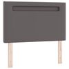 vidaXL Lit &agrave; ressorts avec matelas Gris 90 x 200 cm Simili cuir