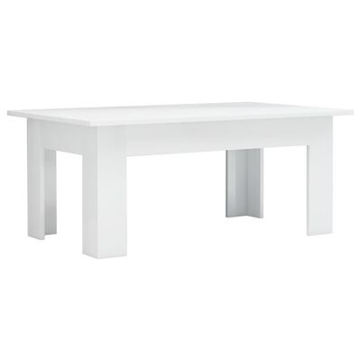 vidaXL Table basse blanc brillant 100x60x42 cm bois d'ingénierie