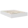 vidaXL Lit de Rangement Blanc 150 x 200 cm Bois d'ing&eacute;nierie
