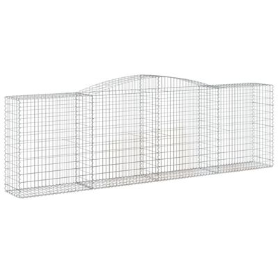 vidaXL Paniers à gabions arqués 15 pcs 400x50x120/140 cm Fer galvanisé