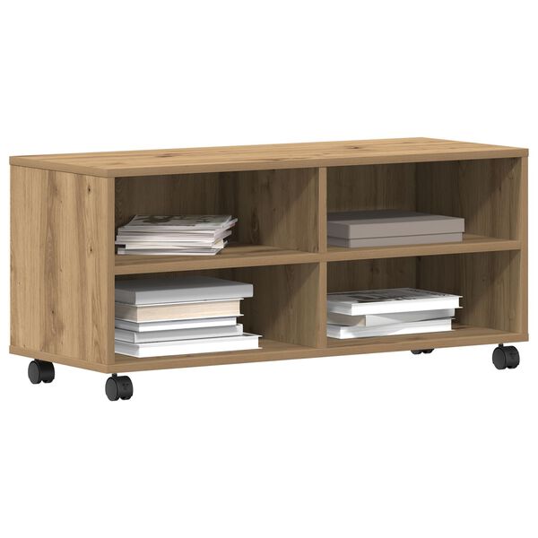 vidaXL Meuble TV Marron 90 x 35 x 40,5 cm Bois d'ing&eacute;nierie
