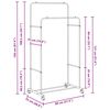 vidaXL Porte-v&ecirc;tements Uni Blanc 80 x 53 x 156 cm