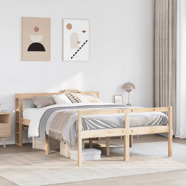 vidaXL Lit pour personne &acirc;g&eacute;e avec t&ecirc;te de lit sans matelas 160x200 cm