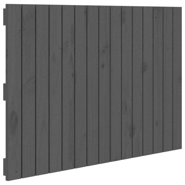 vidaXL T&ecirc;te de lit murale Gris 95,5x3x60 cm Bois massif de pin