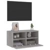 vidaXL Meuble TV mural sonoma gris 60x30x30 cm bois d'ing&eacute;nierie
