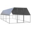 vidaXL Poulailler d'ext&eacute;rieur 3x8x2 m Acier galvanis&eacute;