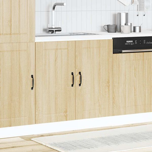 vidaXL Meuble de base de lavabo Lucca ch&ecirc;ne sonoma bois d'ing&eacute;nierie