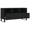 vidaXL Meuble TV noir 102x36x50 cm bois d'ing&eacute;nierie