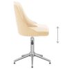 vidaXL Chaise pivotante de salle &agrave; manger Cr&egrave;me Velours