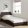 vidaXL Lit avec matelas Dover marron fonc&eacute; 100x200 cm tissu