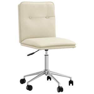vidaXL Chaise de salle &agrave; manger Cr&egrave;me Similicuir