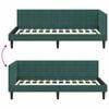 vidaXL Cadre de lit d'angle Vert fonc&eacute; 90 cm x 190 cm Velours