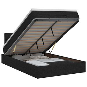 vidaXL Lit ottoman avec matelas Noir 120 x 190 cm Tissu