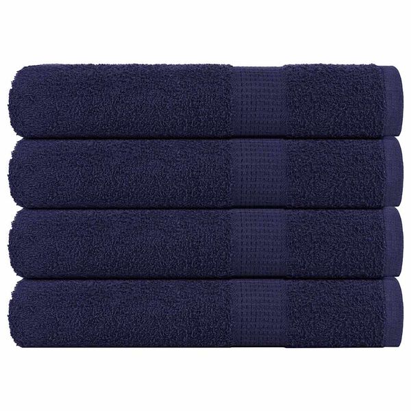 vidaXL Serviettes FROGN 4 pcs bleu marine 100x200 cm 360 g/m&sup2;