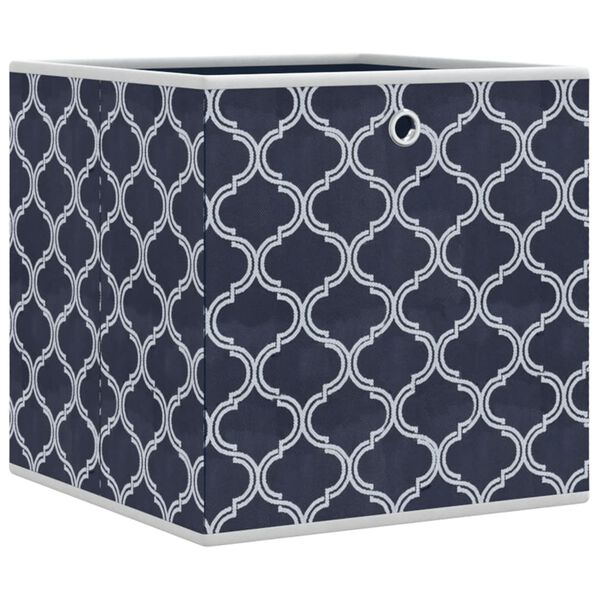 vidaXL Bo&icirc;tes de rangement pliables 4pcs bleu 32x32x32cm tissu intiss&eacute;